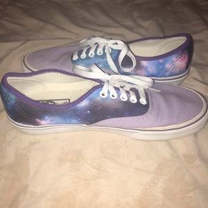 Custom made Galaxy vans 💜✨
